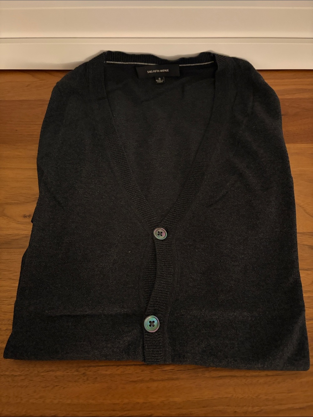 Saks Fifth Avenue Black Label Men's Black Button-Front Cardigan
